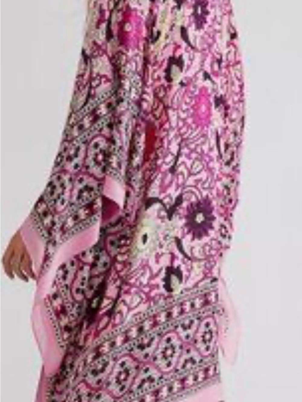 Free People Magic Dance Pink Floral Paisley Kimono